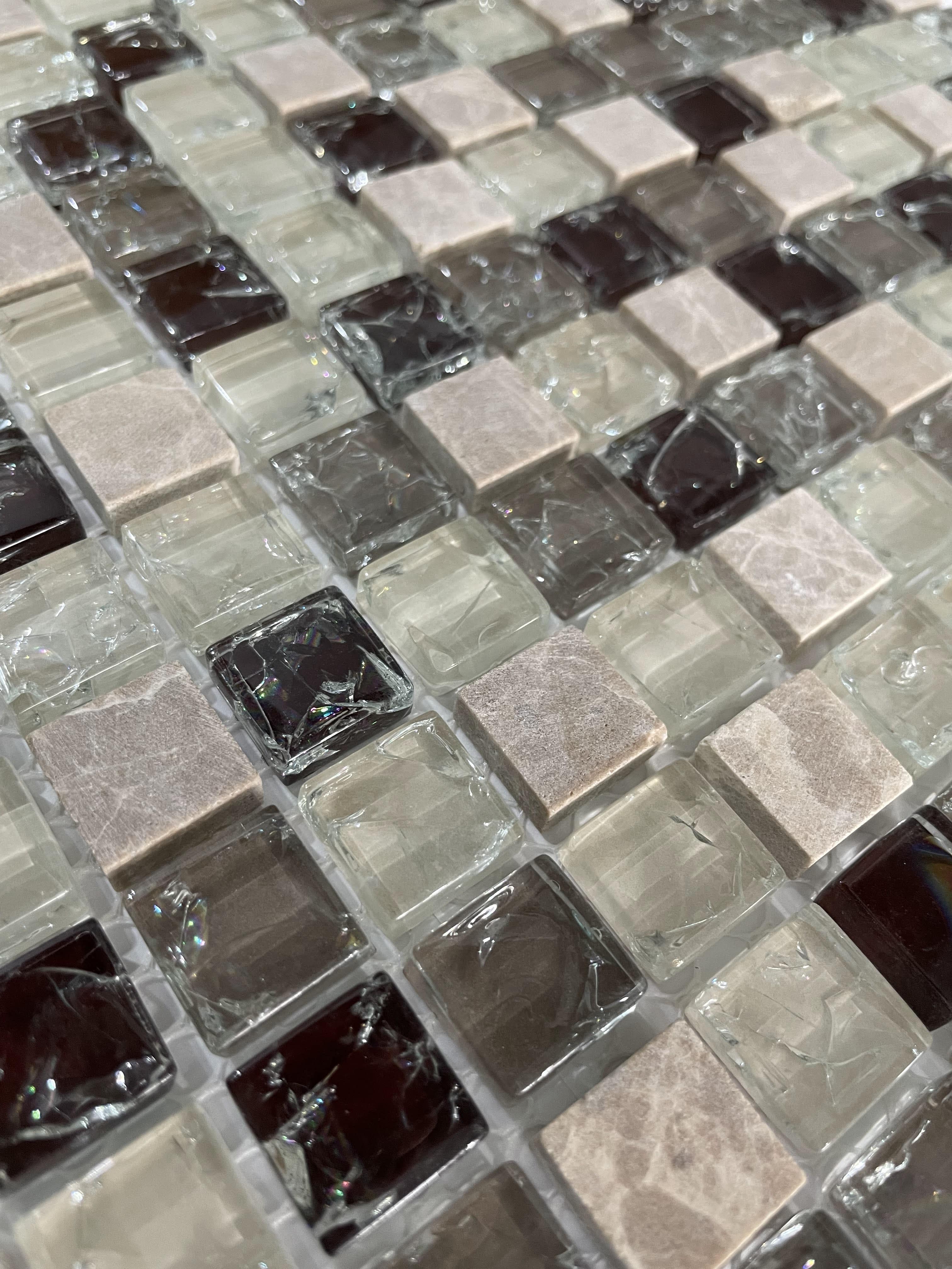 Pastilha de Vidro com Mármore Colortil Ice-12a